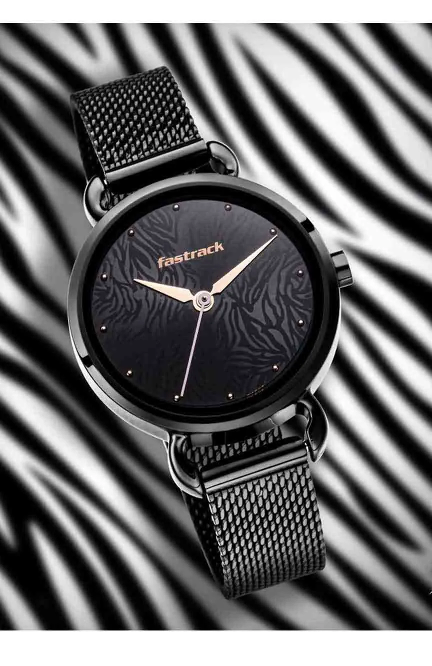 Titan | Fastrack Animal Print Quartz Analog Black Dial Stainless Steel Strap Watch for Girls
Titan | Fastrack Animal Print Quartz Analog Black Dial Stainless Steel Strap Watch for Girls