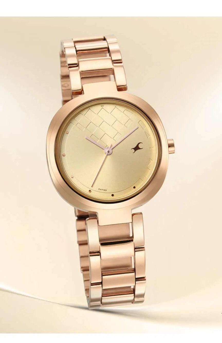 Titan | Fastrack Stunners Quartz Analog Golden Dial Stainless Steel Strap Watch for Girls
Titan | Fastrack Stunners Quartz Analog Golden Dial Stainless Steel Strap Watch for Girls