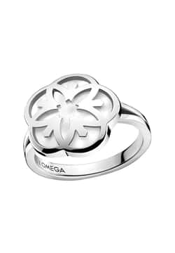 OMEGA خاتم من الذهب الأبيض عيار 18 قيراط واللؤلؤ