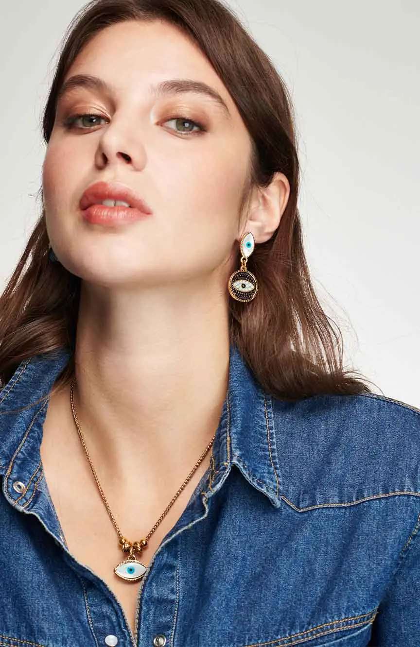 Mon Reve For U Evil Eye Earrings