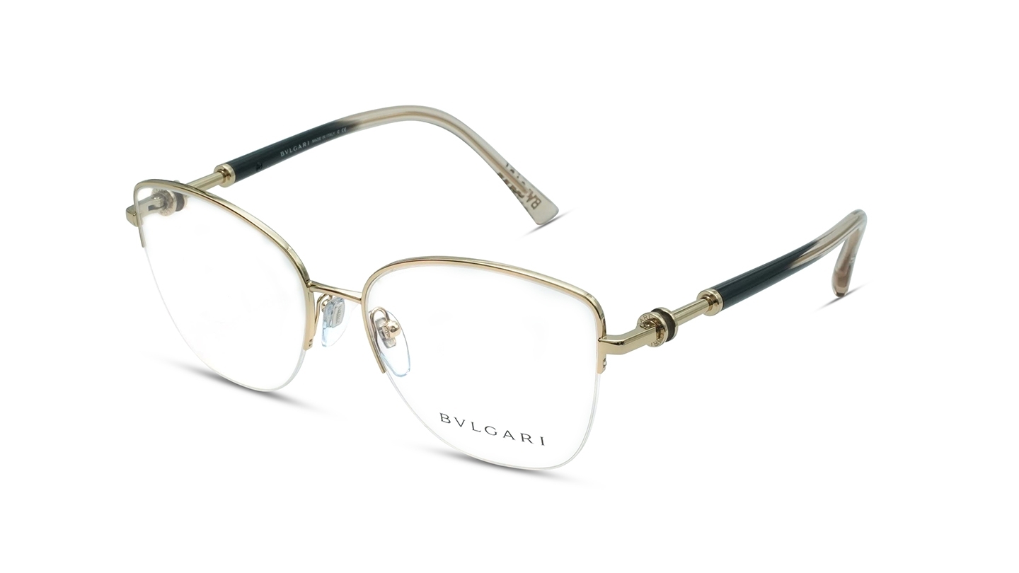 Bvlgari Women Cat Eye Gold Eyeglass | RivoliShop.com