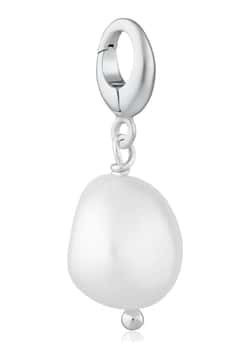 Lily Charmed Silver Baroque Pearl Charm