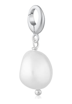 Lily Charmed Silver Baroque Pearl Charm