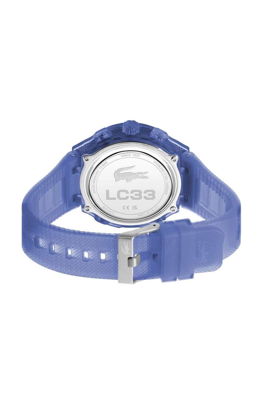 Lacoste Men Lc33 Round Silicone 44.6 mm