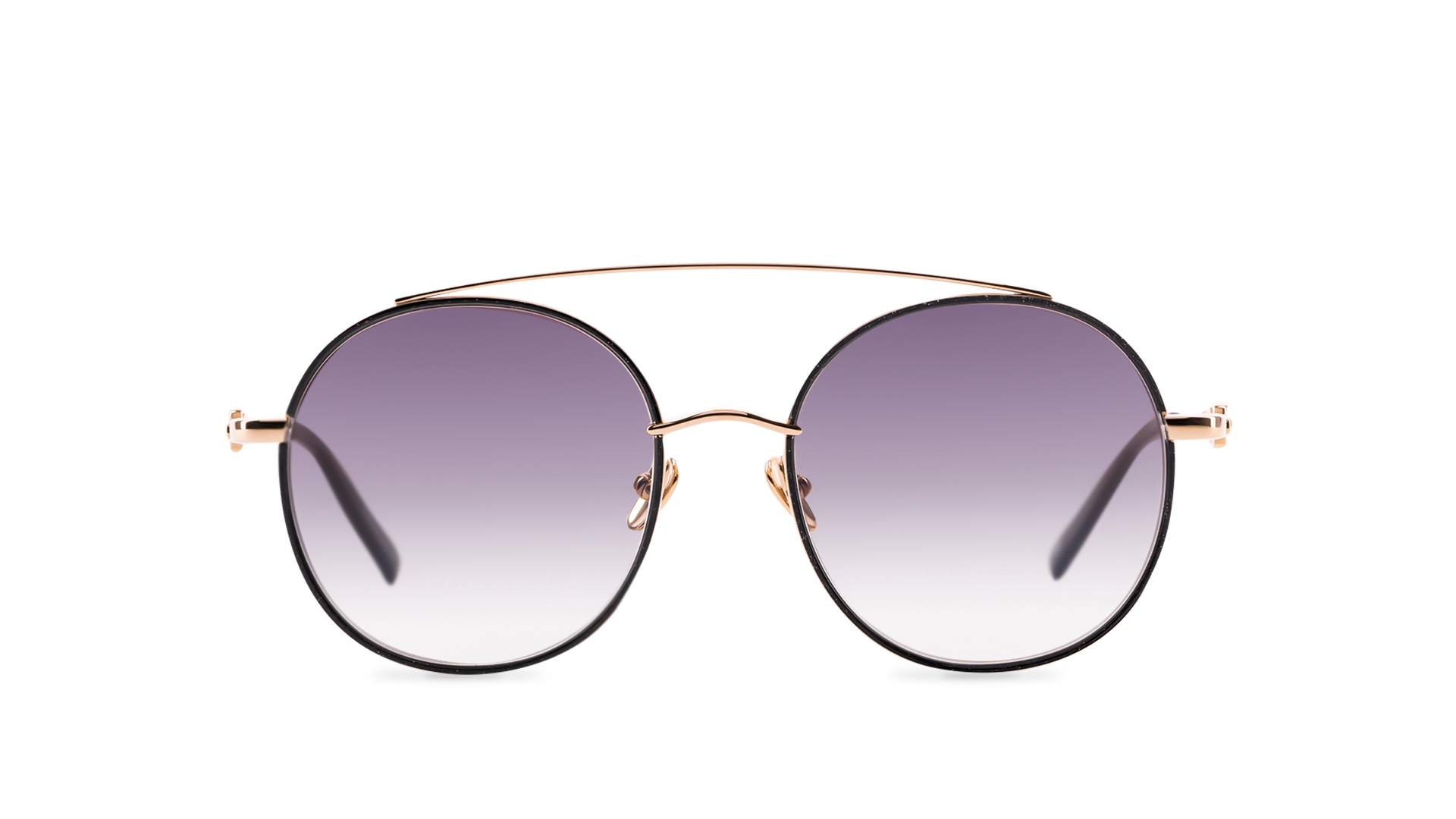 Eque.M Women Round Gold and Brown Sunglass | RivoliShop.com