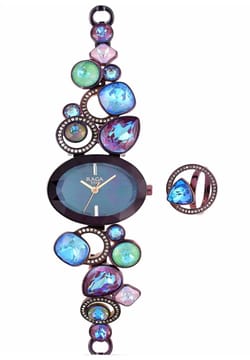 Titan Raga Moments Of Joy Quartz Analog Mother of Pearl Dial Maroon Metal Strap Watch For Women