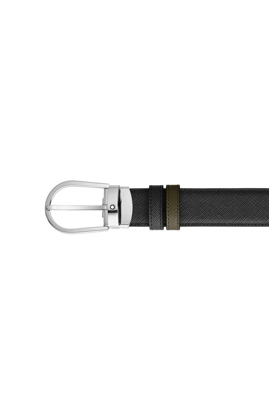 Montblanc Horseshoe 30 mm Reversible Belt in Sartorial Leather