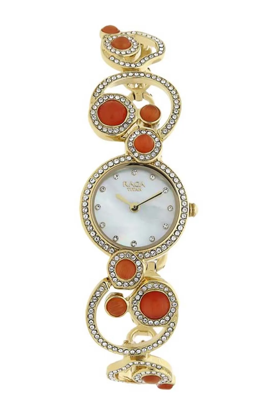 

Titan | Titan Raga Moonlight Mother of Pearl Dial Women Watch With Metal Strap