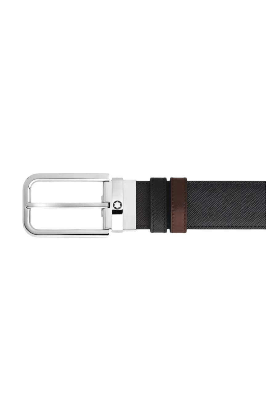 Montblanc 35 mm Reversible Belt in Sartorial Leather with Rectangular Buckle