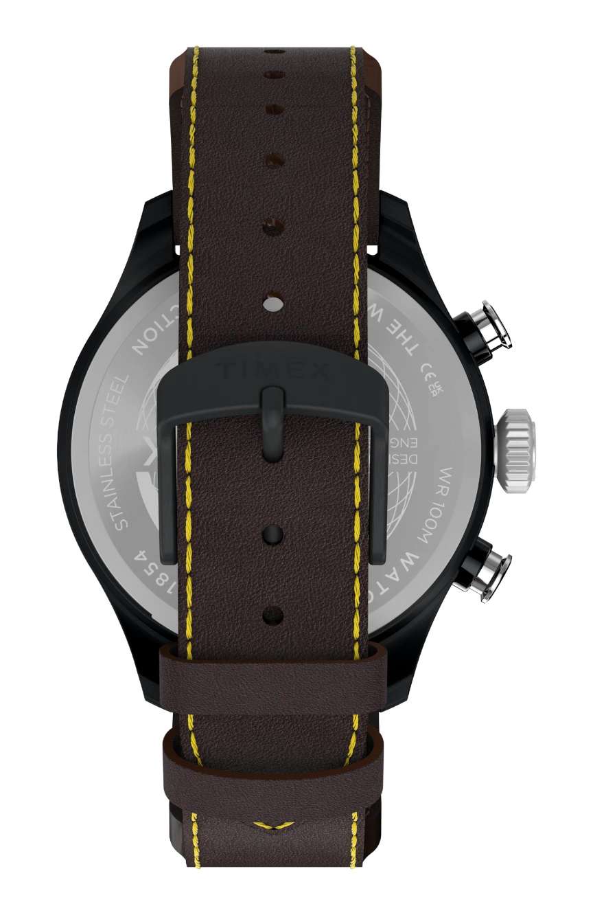 Timex Waterbury Ace Fly-Back Chronograph 43mm Leather Strap Watch
