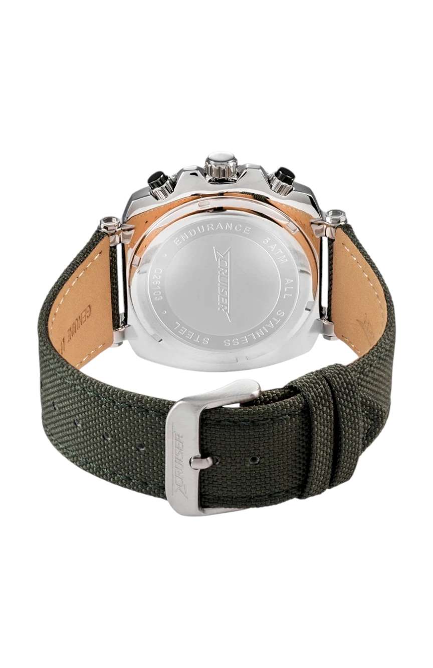 كروزر Gents Green canvas strap watch