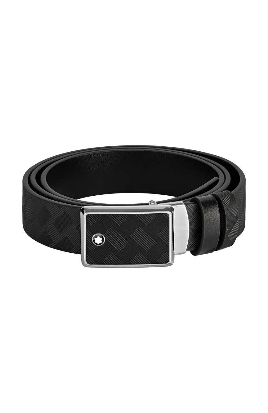 Montblanc Marquetry Plate 35 mm Reversible Belt in Extreme Leather