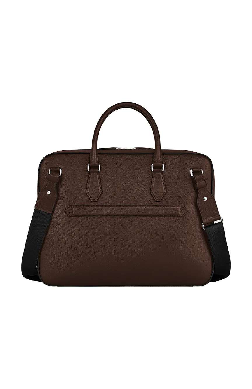 Montblanc Medium Briefcase With Pocket In Sartorial Leather