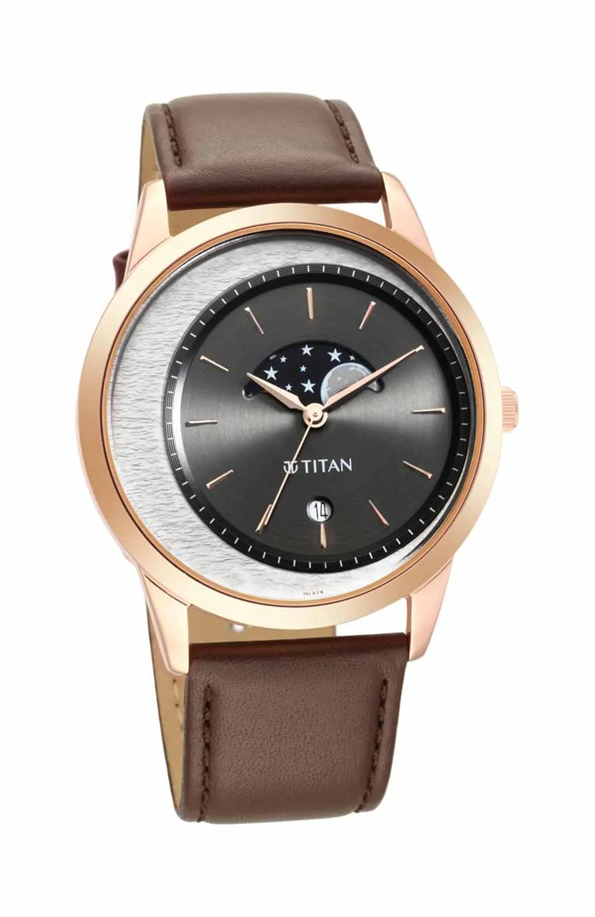 

Titan | Titan Crescent Quartz Analog Leather Strap watch for Men