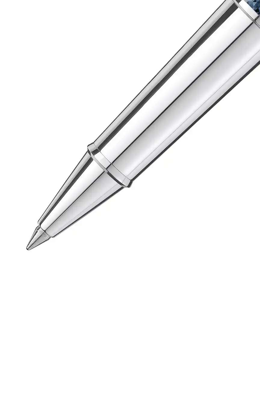 مون بلان قلم حبر سائل بنهاية كرويّة مايسترشتوك سوليتير دويه بلو آور كلاسيك