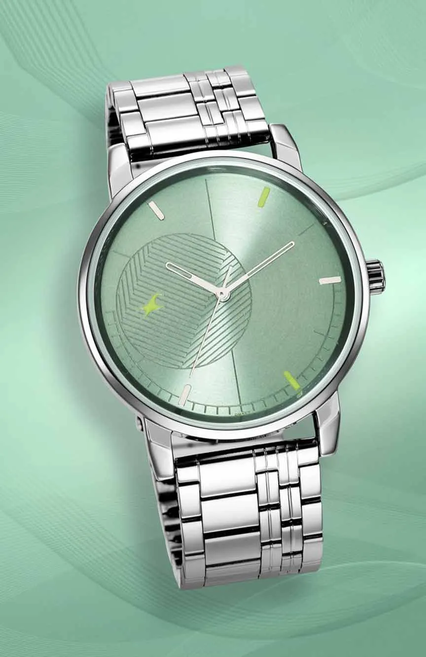 

Titan | Fastrack Stunners Quartz Analog Green Dial Metal Strap Watch for Guys