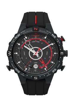 Timex Intelligent Quartz Tide Temp Compass 45mm Silicone Strap Watch