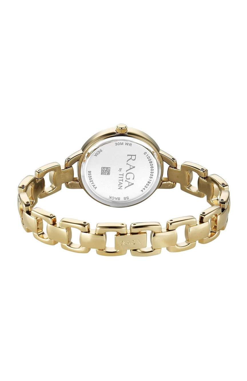 Titan Raga Showstopper Quartz Analog Silver Dial Metal Strap Watch For Women