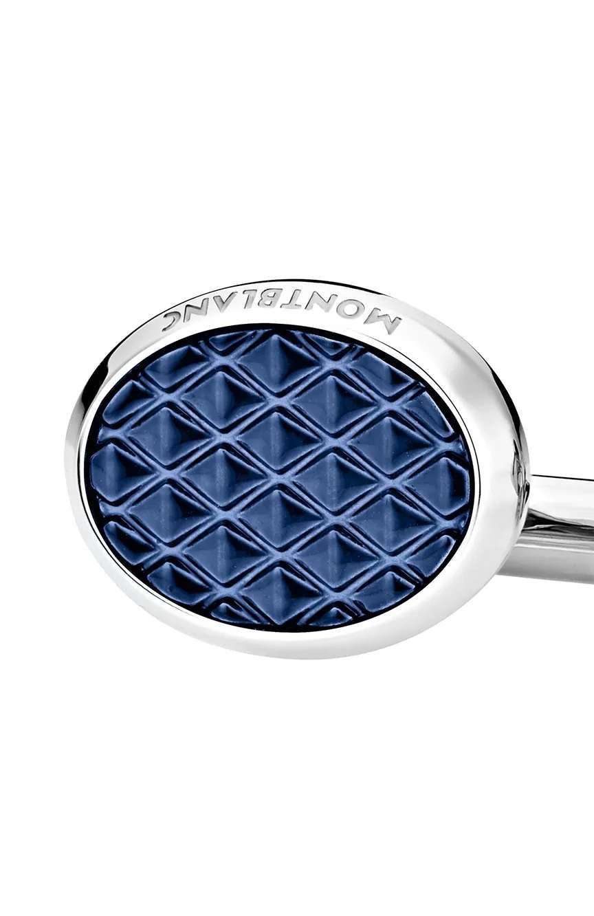 مون بلان أزرار أكمام بيضاوية من مايسترشتوك مطلية بالفولاذ