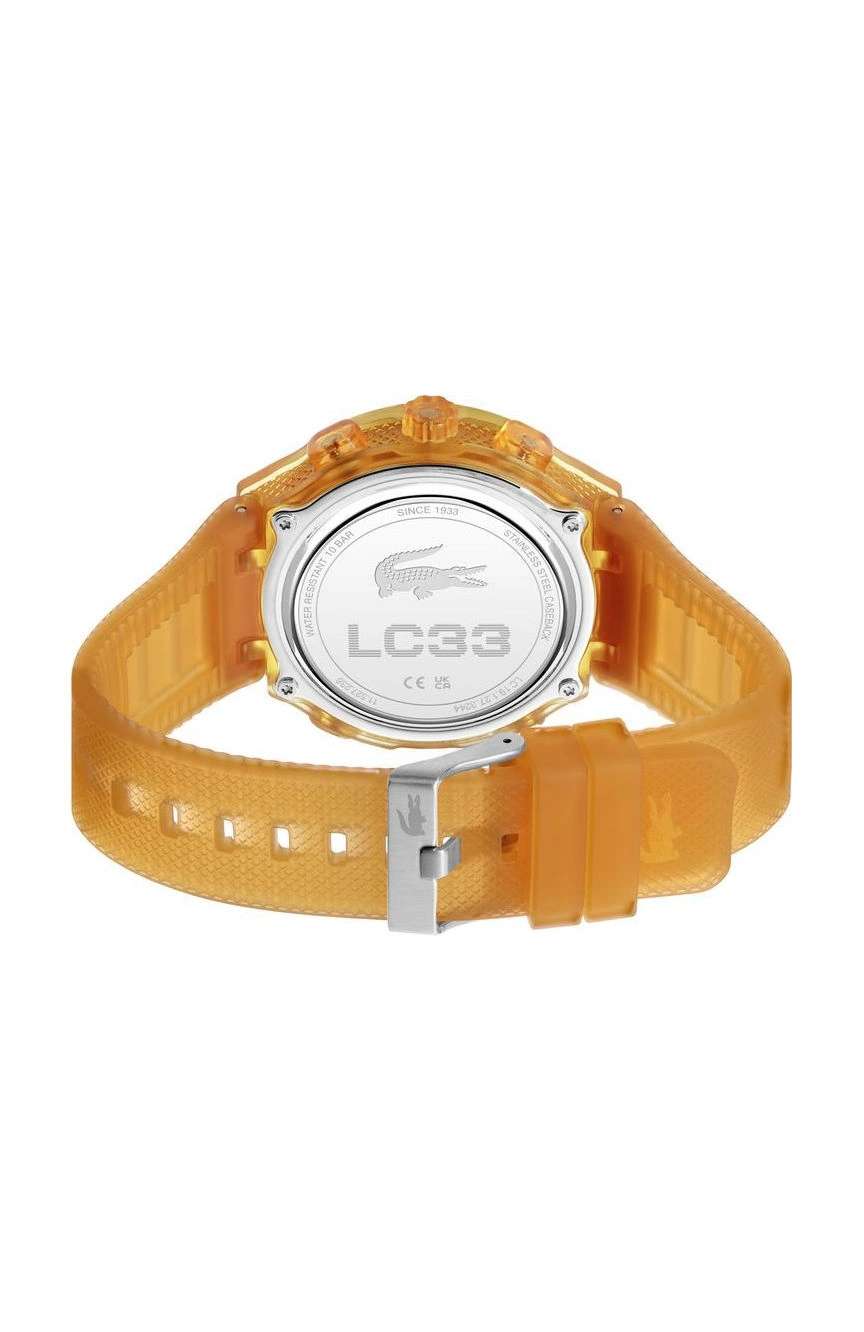 Lacoste Men Lc33 Round Silicone 44.6 mm