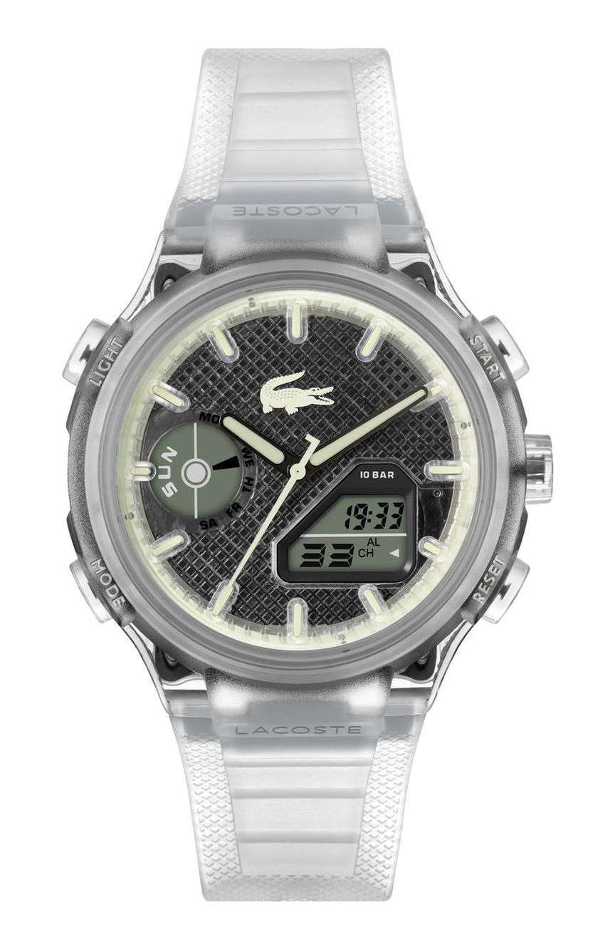 Lacoste Men Lc33 Round Silicone 44.6 mm