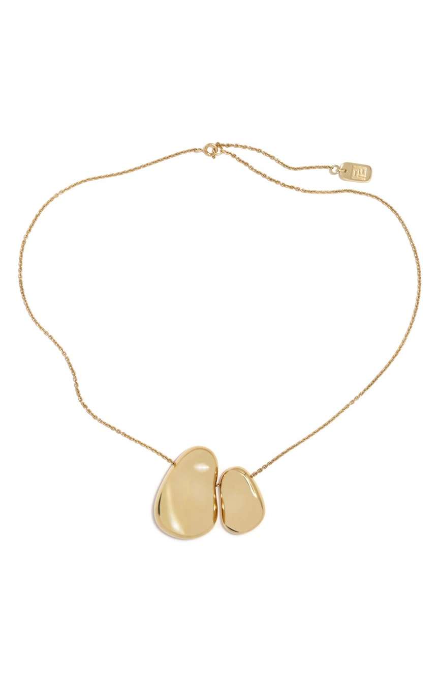 Pertegaz Silver Pendant Two Stones Elsa Gold Plated