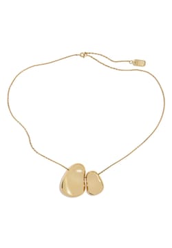 Pertegaz Silver Pendant Two Stones Elsa Gold Plated