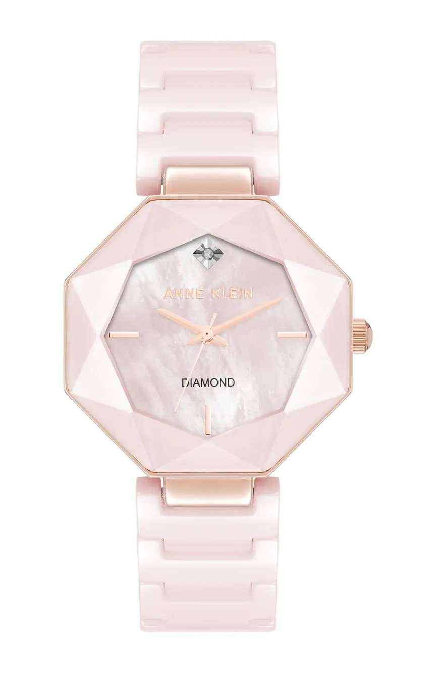 آن كلاين ساعة انالوج بسوار سيراميكي للنساء