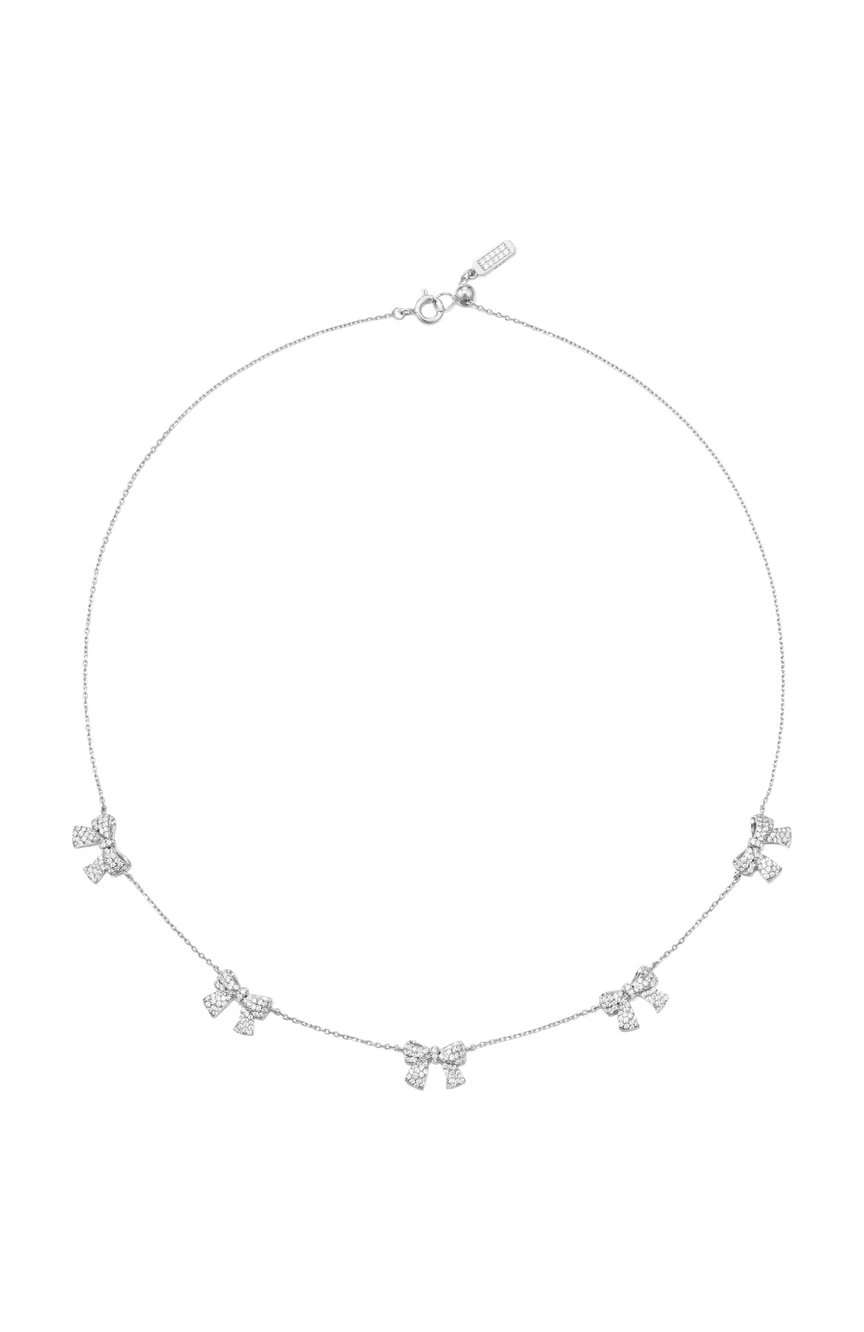 Numbering Pave Ribbon Necklace