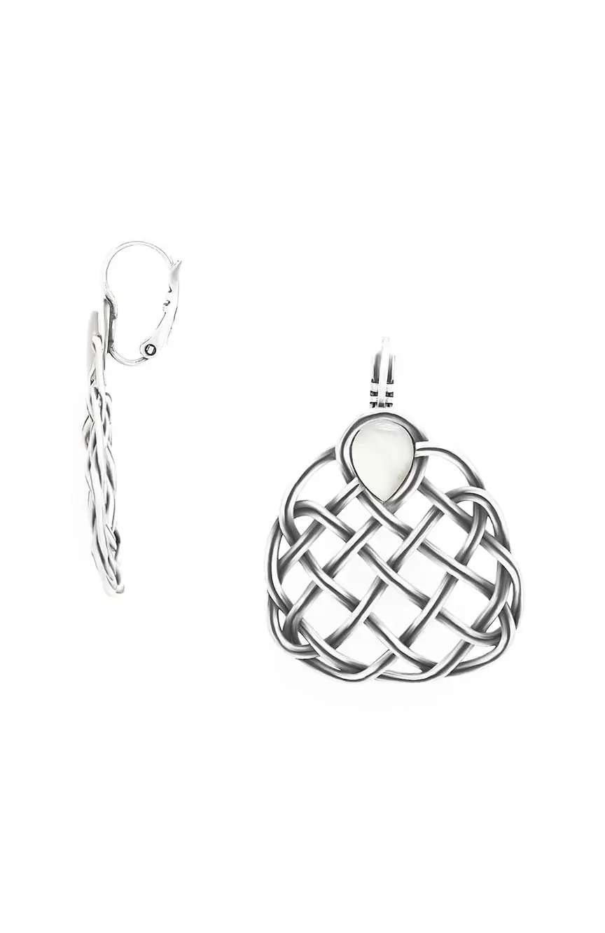 Ori Tao Shinomoki Mother of Pearl, Silver earrings