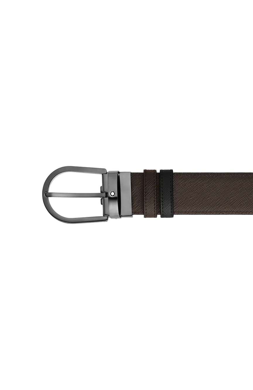 Montblanc Horseshoe 35 mm Reversible Belt in Sartorial Leather