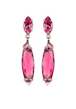 Andrea Marazzini Divina earrings rhodium plated in fucsia