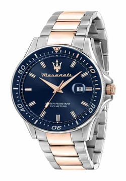 MASERATI ساعة كوارتز بسوار معدني للرجال