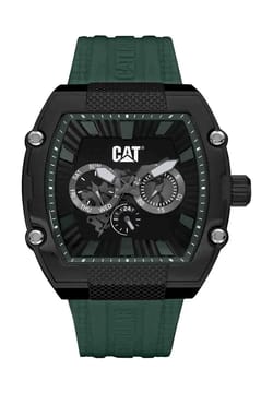 Cat ساعة كوارتز بسوار سيليكون للرجال