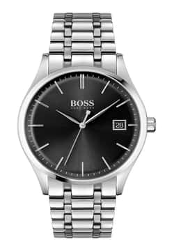 Boss ساعة يد رجالية بسوار ستانلس ستيل من بوص بتقنية الكوارتز - 1513833