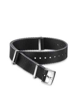 OMEGA Polyamide, black grey bordered, Nato Strap