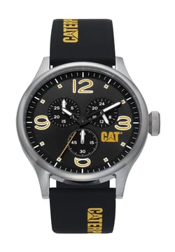 Cat ساعة كوارتز بسوار سليكون للرجال