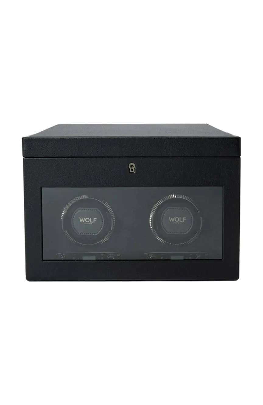 WOLF BRITISH RACING DOUBLE WATCH WINDER WITH STORAGE