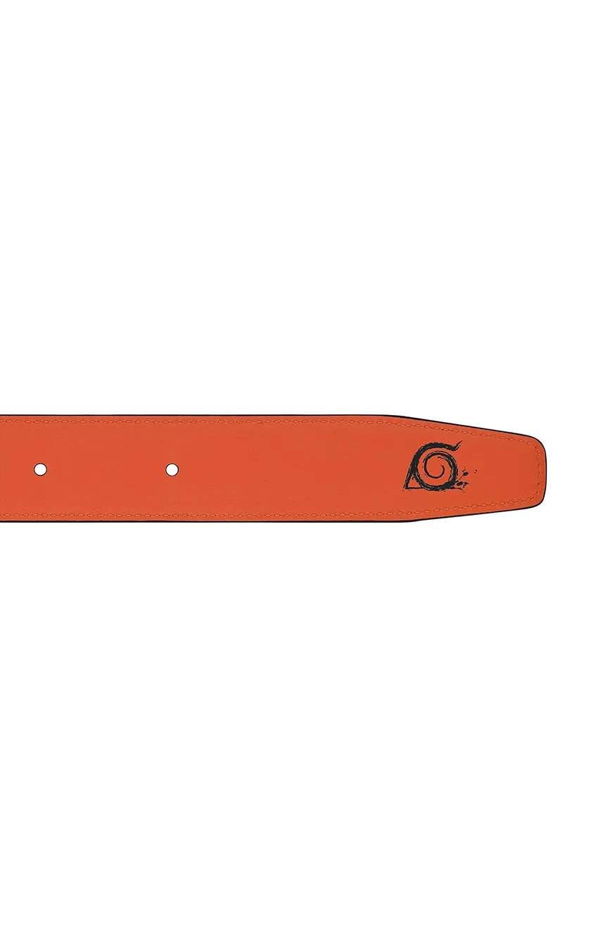 Montblanc M buckle black/orange 35 mm reversible leather belt
