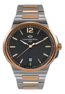 Continental Gents Silver Rose Gold Stainless Steel watch