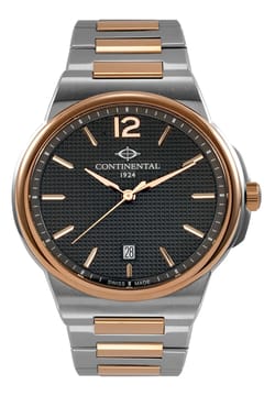 Continental Gents Silver Rose Gold Stainless Steel watch