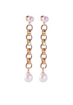 Madreperla أقراط من اللؤلؤ علي شكل قطرات