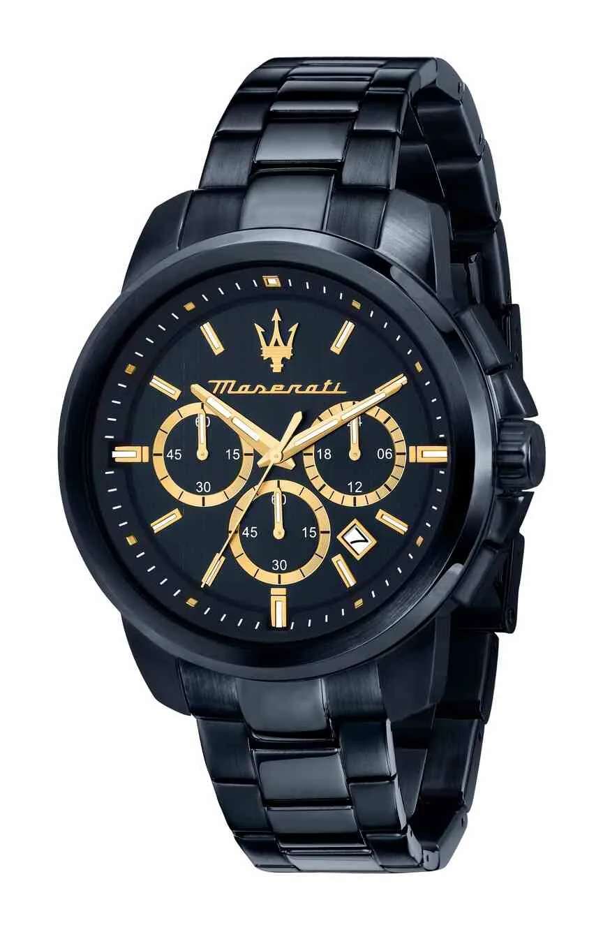 مازيراتي ساعة كوارتز بسوار معدني للرجال