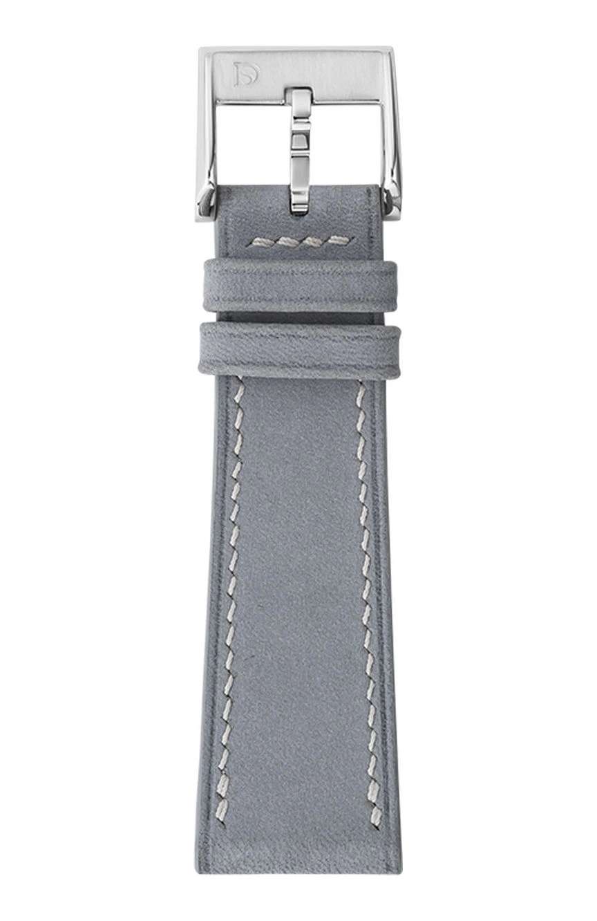 ديلوجز سوار من جلد النوبوك باللون الرمادي الفاتح