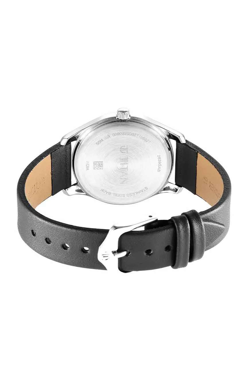 Titan Urban Anthracite Dial Analog Leather Strap watch for Women