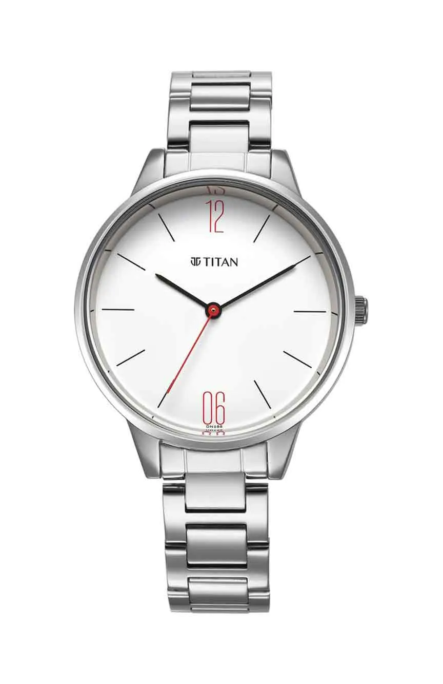 

Titan | Titan Quartz Analog White Dial Watch for Women