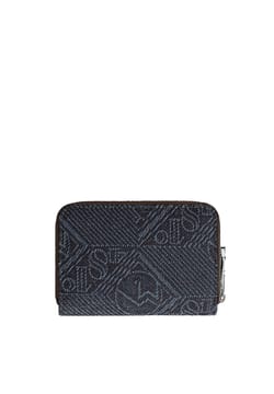 Montblanc Mini Wallet 2CC With Zip In 4810 Denim