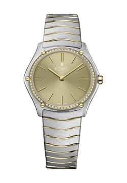 Ebel ساعة يد نسائية رياضية كلاسيكية بتقنية الكوارتز من الذهب الأصفر عيار 18 قيراط