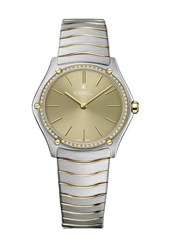 Ebel ساعة يد نسائية رياضية كلاسيكية بتقنية الكوارتز من الذهب الأصفر عيار 18 قيراط