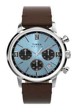 Timex Marlin Chronograph Tachymeter 40mm Leather Strap Watch